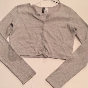 Gray half sweater
